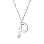 0,02 ct. Diamant Halskette Buchstabe P