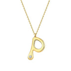 0,02 ct. Diamant Halskette Buchstabe P