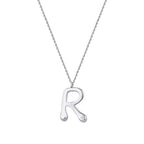 0,02 ct. Diamant Halskette Buchstabe R