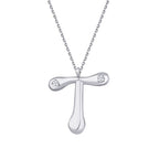 0,04 ct. Diamant Halskette Buchstabe T