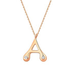 0,04 ct. Diamant Halskette Buchstabe A