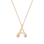 0,04 ct. Diamant Halskette Buchstabe A