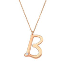0,02 ct. Diamant Halskette Buchstabe B