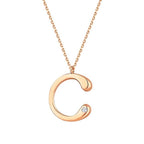 0,02 ct. Diamant Halskette Buchstabe C