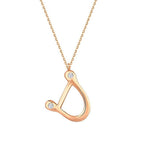 0,04 ct. Diamant Halskette Buchstabe D
