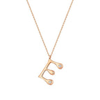 0,04 ct. Diamant Halskette Buchstabe E