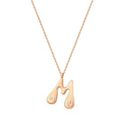 0,04 ct. Diamant Halskette Buchstabe M