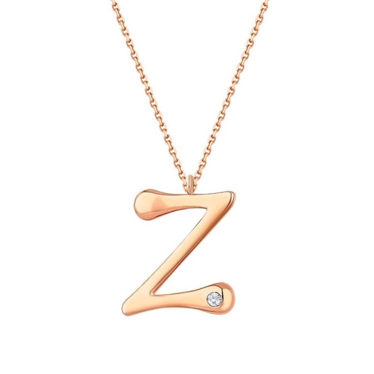 0,02 ct. Diamant Halskette Buchstabe Z