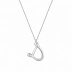 0,04 ct. Diamant Halskette Buchstabe D