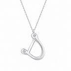 0,04 ct. Diamant Halskette Buchstabe D