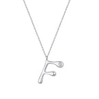0,02 ct. Diamant Halskette Buchstabe F