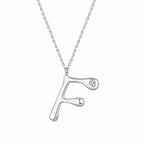 0,02 ct. Diamant Halskette Buchstabe F