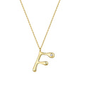 0,02 ct. Diamant Halskette Buchstabe F