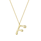 0,02 ct. Diamant Halskette Buchstabe F