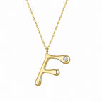 0,02 ct. Diamant Halskette Buchstabe F