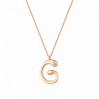 0,02 ct. Diamant Halskette Buchstabe G