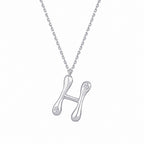 0,04 ct. Diamant Halskette Buchstabe H