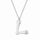 0,02 ct. Diamant Halskette Buchstabe L