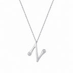 0,04 ct. Diamant Halskette Buchstabe N