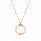 0,04 ct. Diamant O-Buchstabe Halskette