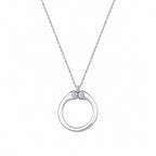 0,04 ct. Diamant O-Buchstabe Halskette