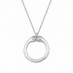 0,04 ct. Diamant O-Buchstabe Halskette