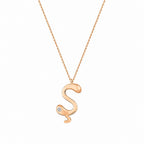 0,02 ct. Diamant Halskette Buchstabe S