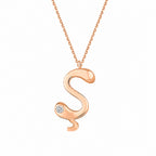 0,02 ct. Diamant Halskette Buchstabe S