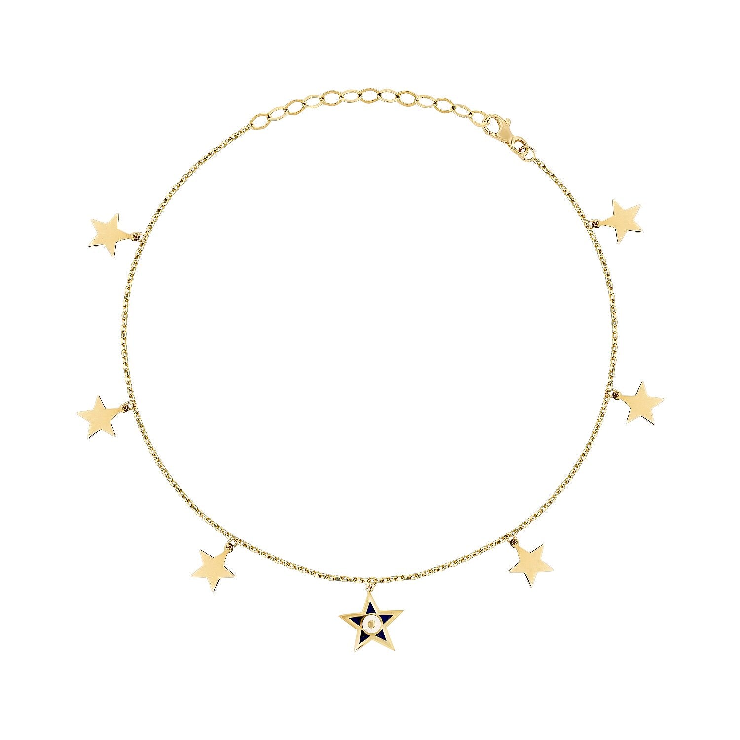 Gold Stern Fußkette