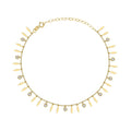 Trend-Fußkettchen mit Steinen aus Gold
