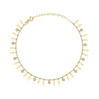 Trend-Fußkettchen mit Steinen aus Gold