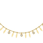 Trend-Fußkettchen mit Steinen aus Gold
