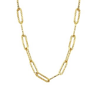 Gold Paperclip Chain Necklace