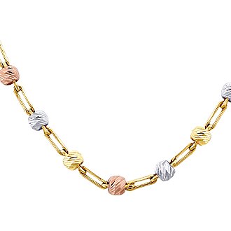 Gold Ball Bead Chain Necklace