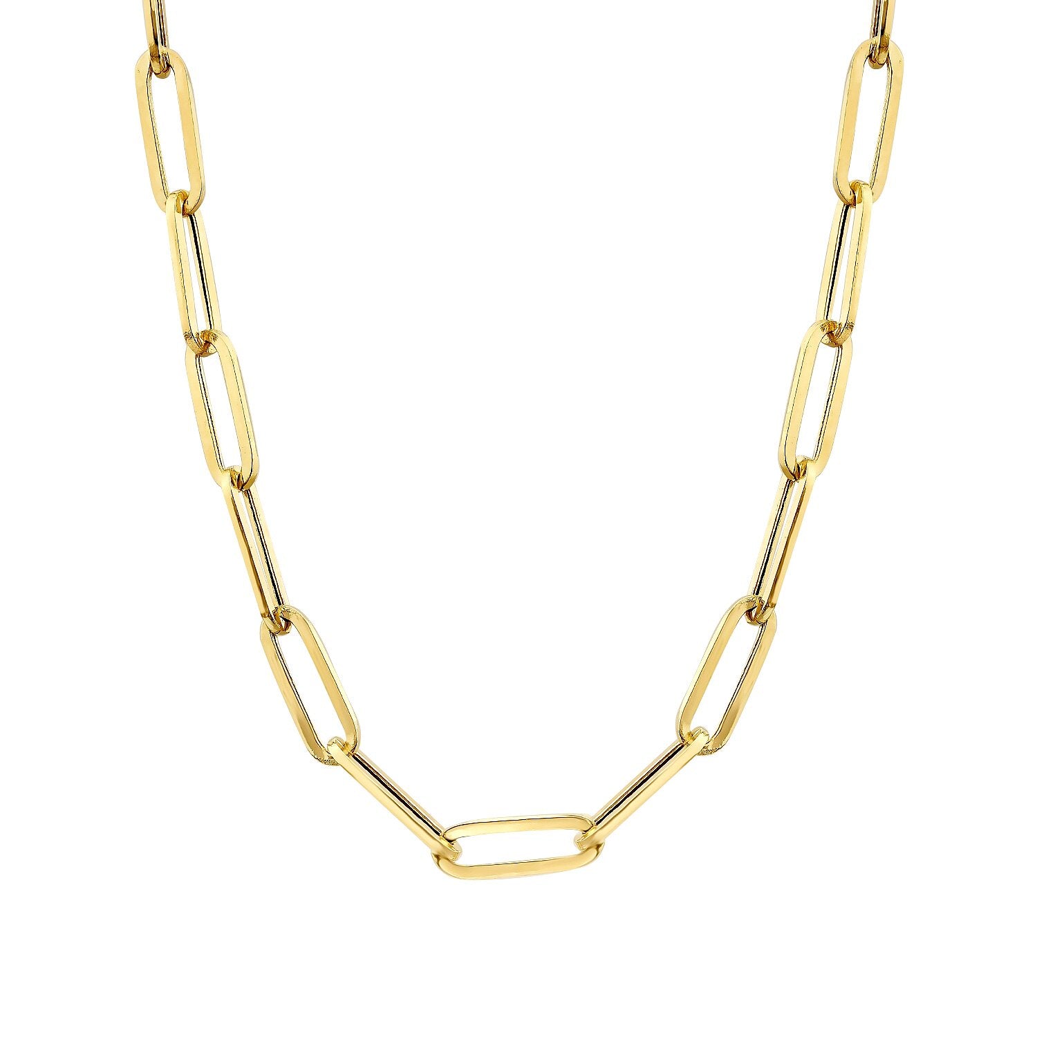 Paperclip-Kette aus Gold