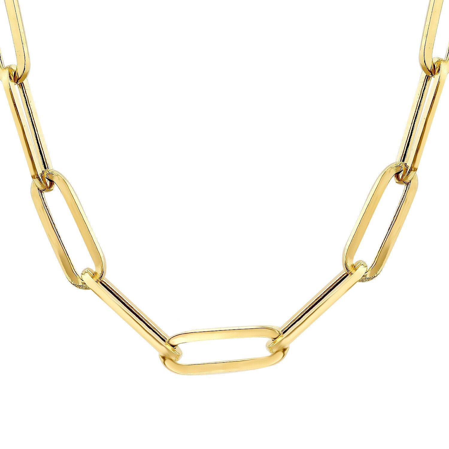 Paperclip-Kette aus Gold
