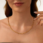 Gold Paperclip Chain Necklace