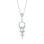 0,69 ct. Diamant Baguette Halskette