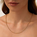 Gold Ball Bead Chain Necklace