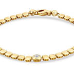 Würfel-Armband mit Steinen aus Gold