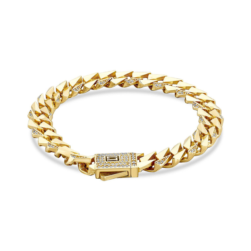 Gourmetarmband mit Steinen aus Gold