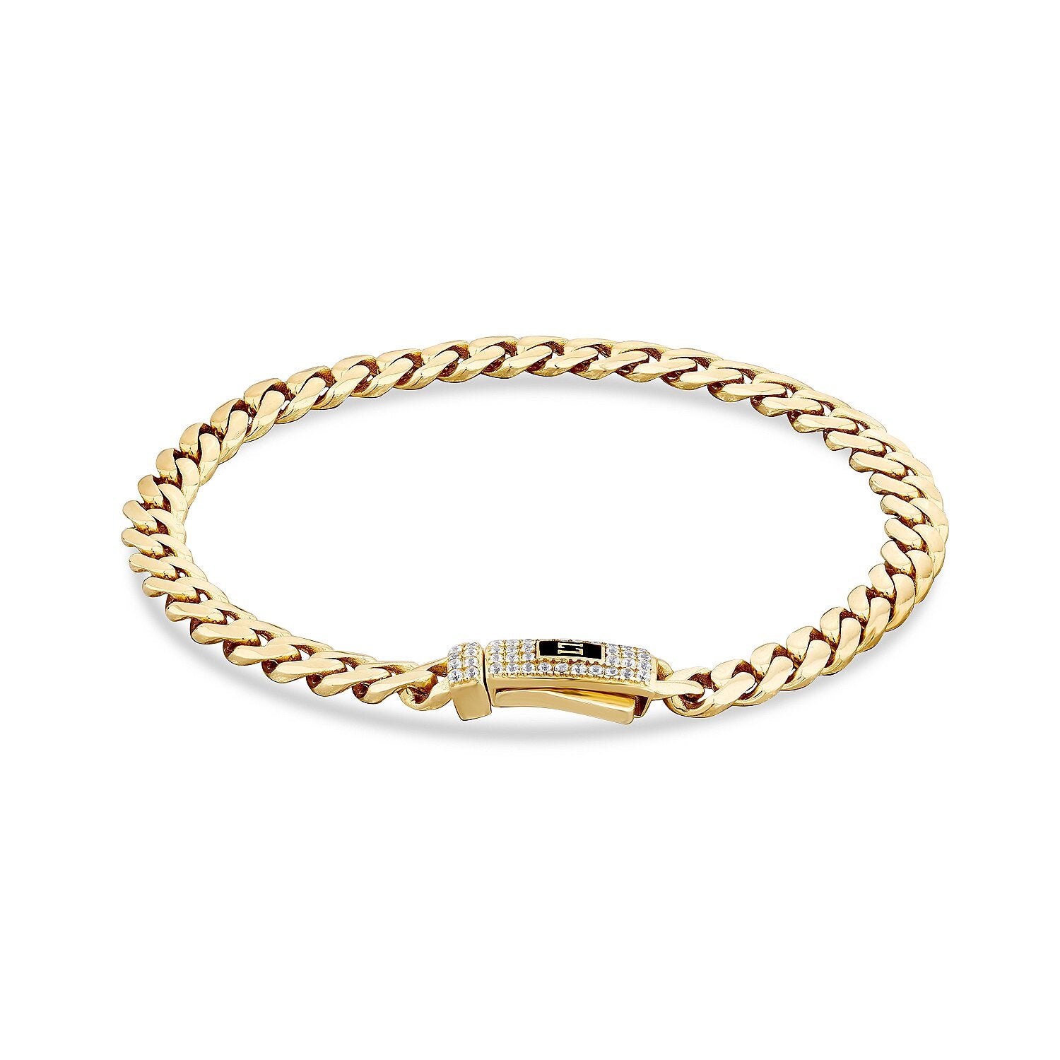 Gold Gourmetarmband mit Steinen