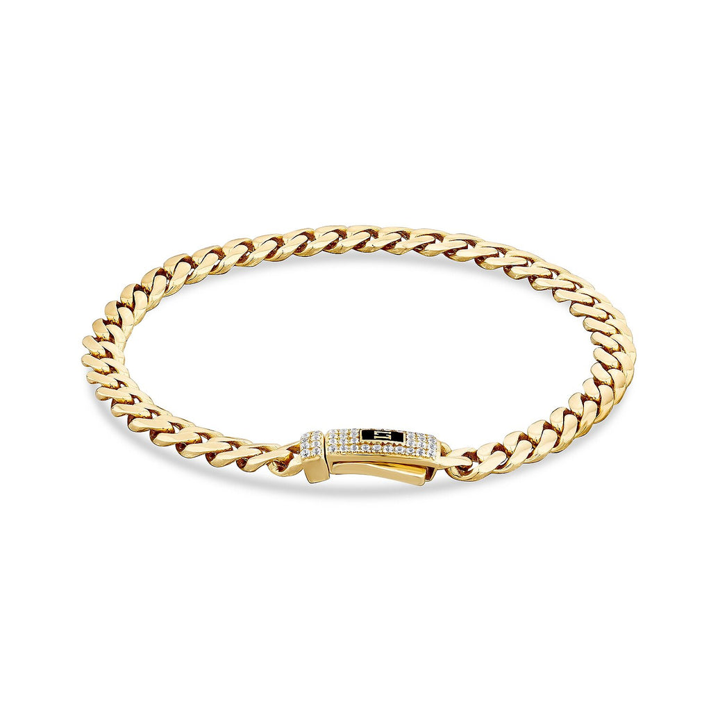 Gourmetarmband mit Steinen aus Gold