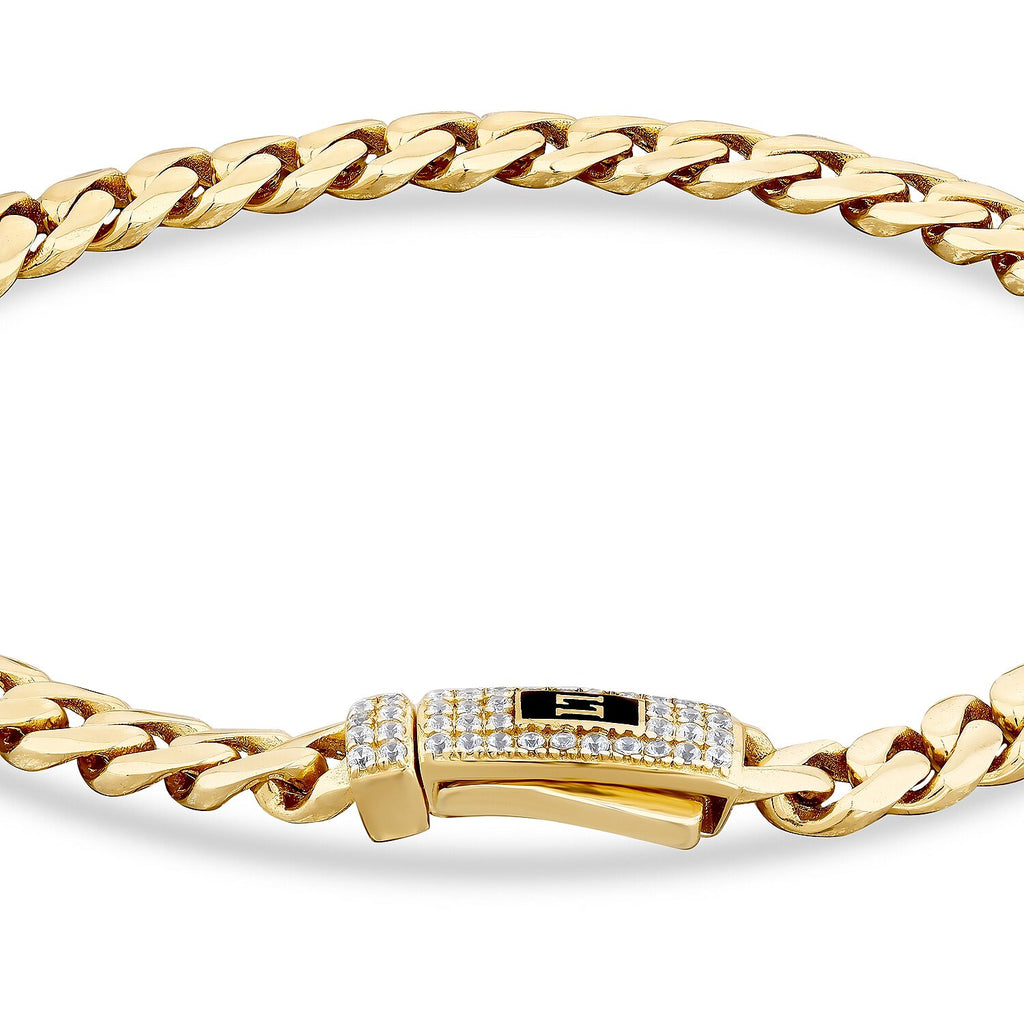 Gourmetarmband mit Steinen aus Gold
