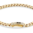 Gourmetarmband mit Steinen aus Gold
