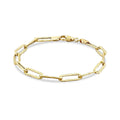 Paperclip-Armband mit Effekt aus Gold