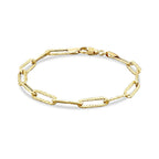 Paperclip-Armband mit Effekt aus Gold