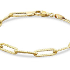 Paperclip-Armband mit Effekt aus Gold