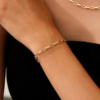 Paperclip-Armband aus Gold