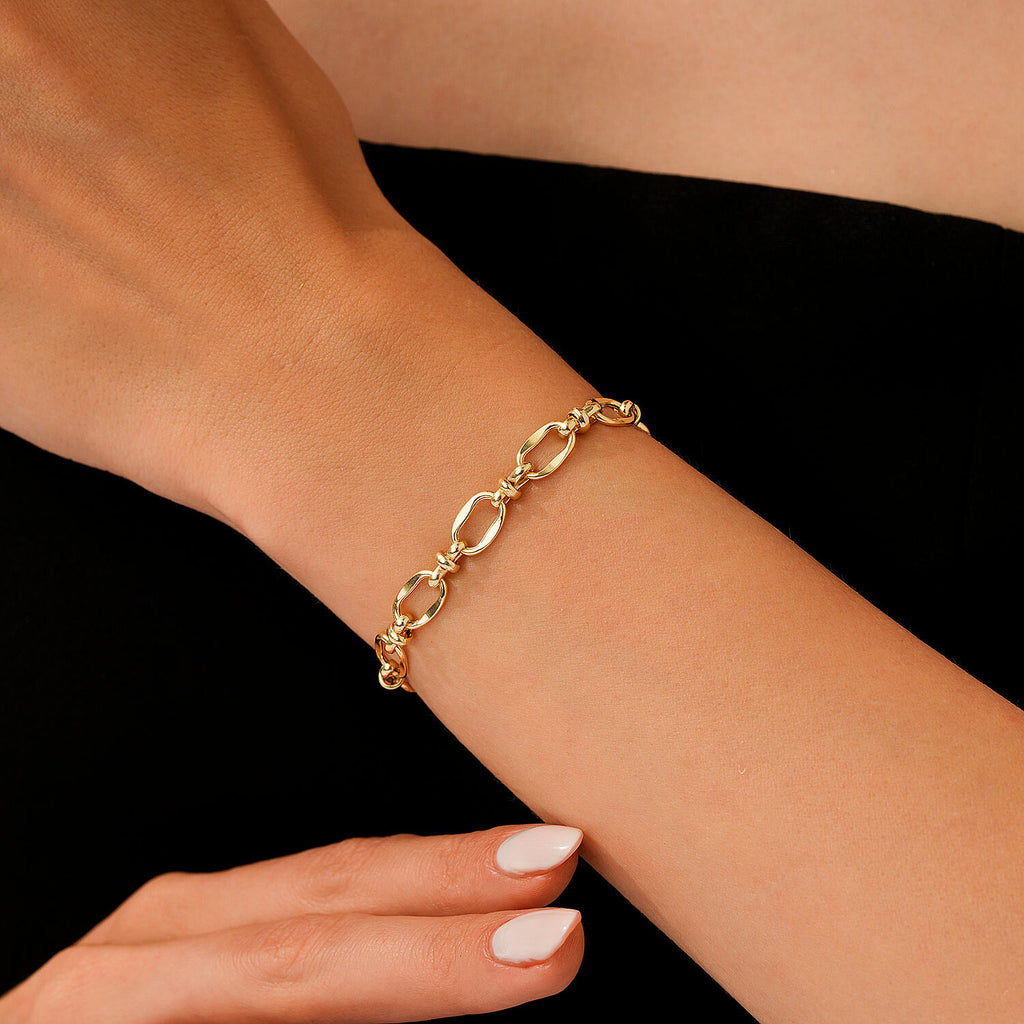Hohl-Armband aus Gold